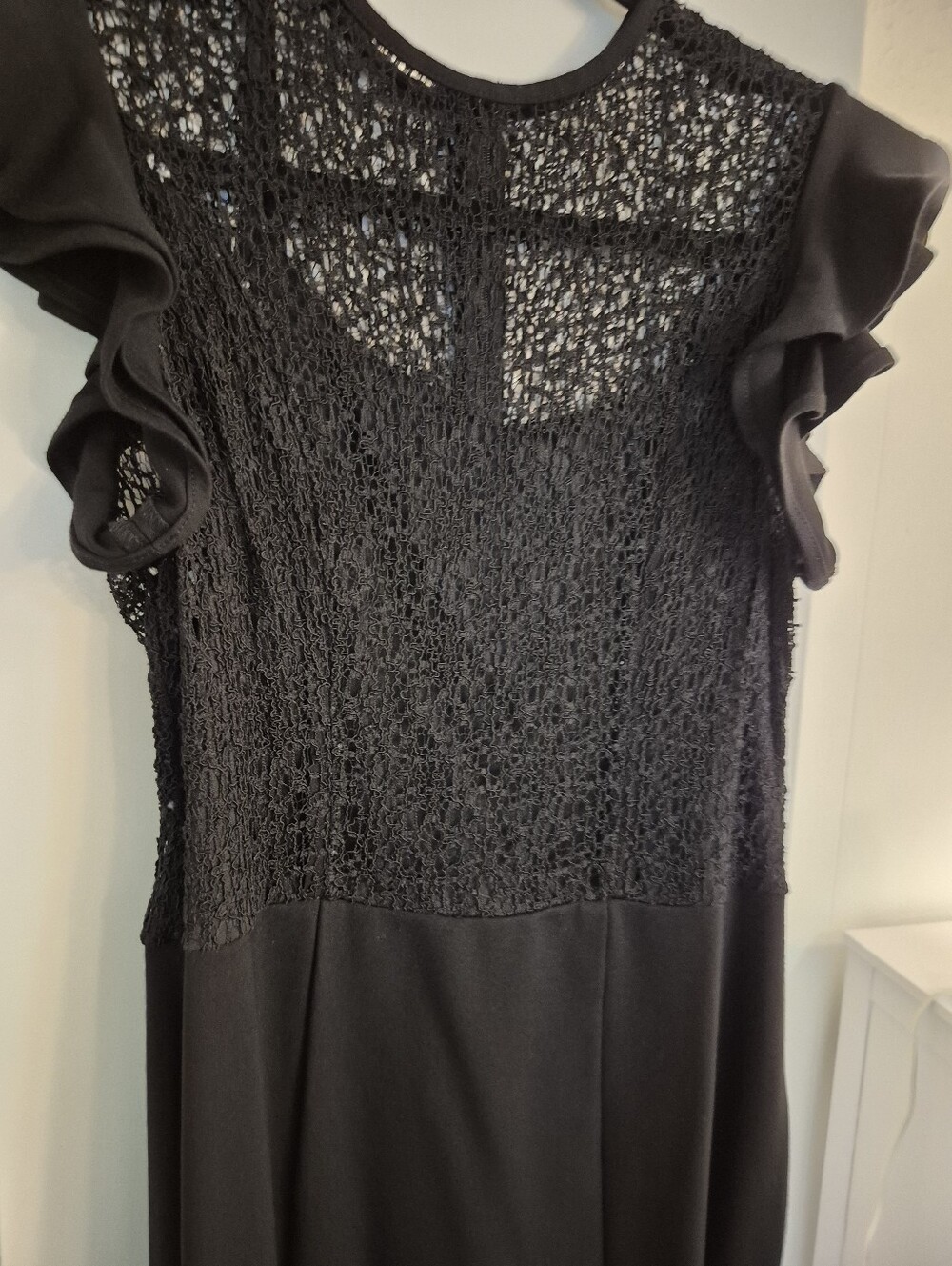 Joseph Ribkoff Black Lace Bodice Maxi Dress